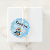 ベビーカスタムペンギンサンキューメッセージカード フェイバータグ (インサイチュ)