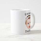 ベビーカスタムマグカップ、パパ誕生日ギフト、顔 ジャンボコーヒーマグカップ (正面右)