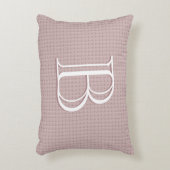 ベビーカスタムモノグラムイニシャルテクスチャーパステルピンク アクセントクッション (正面(垂直))