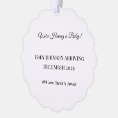 ベビーカスタムリビールカード オーナメントカード (左)