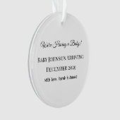 ベビーカスタムリビールカード オーナメント (正面)