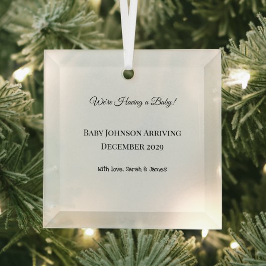 ベビーカスタムリビールカード ガラスオーナメント (インサイチュ)