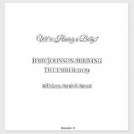 ベビーカスタムリビールカード シール