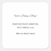 ベビーカスタムリビールカード スクエアシール (正面)