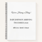 ベビーカスタムリビールカード ノートブック (正面)