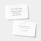 ベビーカスタムリビールカード バッジ (正面＆裏面)