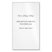 ベビーカスタムリビールカード マグネット名刺 (正面縦)