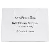 ベビーカスタムリビールカード ラージペーパーバッグ (正面)