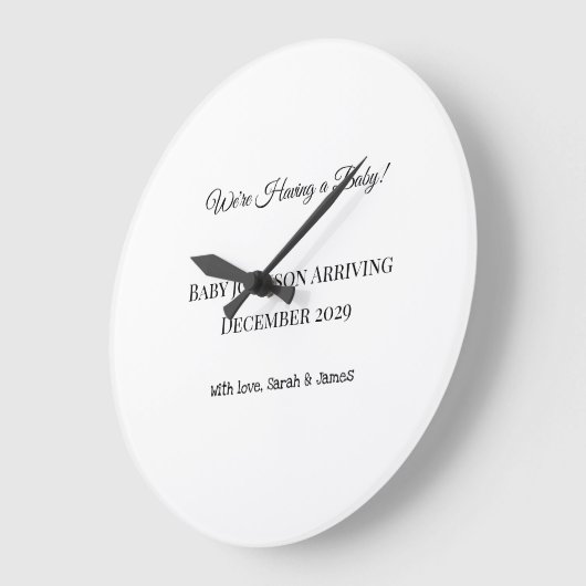 ベビーカスタムリビールカード ラージ壁時計 (傾斜)