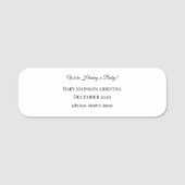 ベビーカスタムリビールカード 名札 (正面)