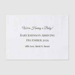 ベビーカスタムリビールカード 薄葉紙