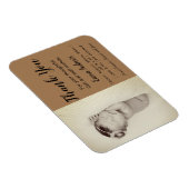 ベビーカスタム写真ありがとうお誕生発表 マグネット (右側)