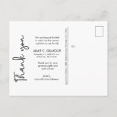 ベビーカスタム写真ありがとうお誕生発表 案内ポストカード (裏面)