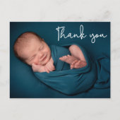 ベビーカスタム写真ありがとうお誕生発表 案内ポストカード (正面)