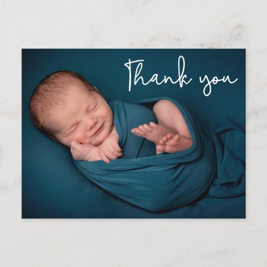 ベビーカスタム写真ありがとうお誕生発表 案内ポストカード (正面)