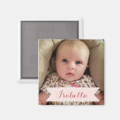 ベビーカスタム写真および名前写真磁石 マグネット (正面/裏面)