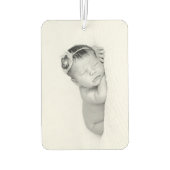 ベビーカスタム写真こんにちは祖母おじいちゃん名 カーエアーフレッシュナー (裏面)