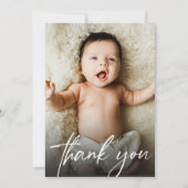 ベビーカスタム写真ハンドレモダンタリング サンキューカード (正面)