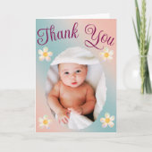 ベビーカスタム写真付きドゥラカード | 感謝 (正面)