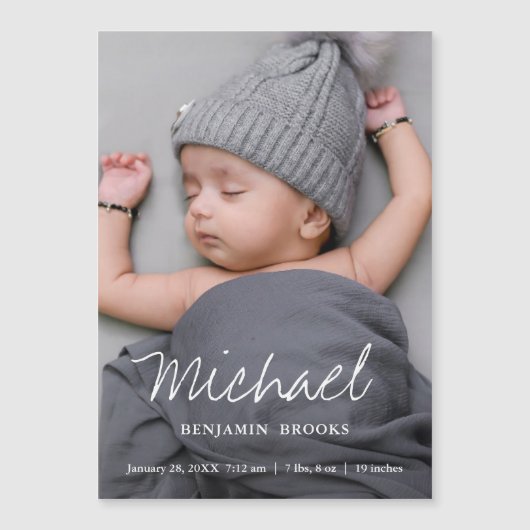 ベビーカスタム写真発表磁石 (正面)