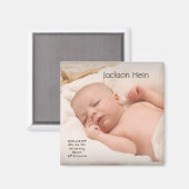 ベビーカスタム写真誕生発表磁石 マグネット (正面/裏面)