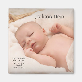 ベビーカスタム写真誕生発表磁石 マグネット
