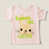 ベビーカスタム初のイースターバニー幼児の服 (デザイン正面)