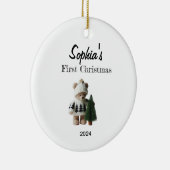 ベビーカスタム初めてのクリスマスバウブル セラミックオーナメント (右)