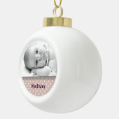 ベビーカスタム名とフォトボールオーナメント セラミックボールオーナメント (右)