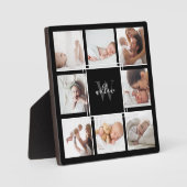 ベビーカスタム名&モノグラムフォトコラージーブラック フォトプラーク (正面)