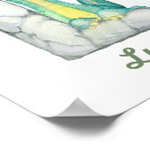 ベビーカスタム子供部屋デコールかわいい恐竜の文字L ポスター (角)