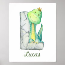 ベビーカスタム子供部屋デコールかわいい恐竜の文字L