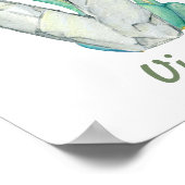 ベビーカスタム子供部屋デコール可愛い恐竜の文字V ポスター (角)