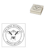 ベビーカスタム子牛この本は子供の名前に属している ラバースタンプ (押印)