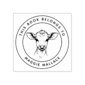 ベビーカスタム子牛この本は子供の名前に属している ラバースタンプ (インプリント)