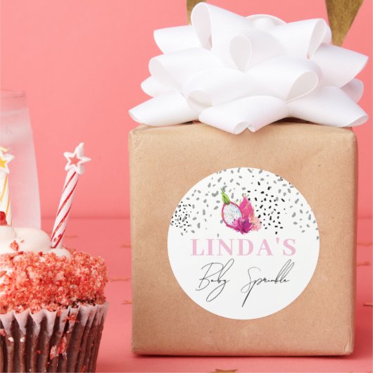 ベビーカスタム散水ドラゴンフルーツピタヤ ラウンドシール (パーティー)