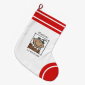 ベビーカスタム第1回クリスマスミディアムスキンベビー顔 ラージクリスマスストッキング (正面 (吊り時))