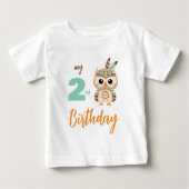 ベビーカスタム誕生日Tシャツ ベビーTシャツ (正面)