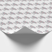 ベビーカスタム象ベビーシャワー ラッピングペーパー (角)