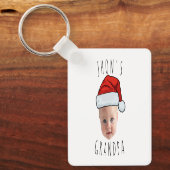ベビーカスタム顔サンタハットクリスマスフォト キーホルダー (正面)