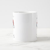 ベビーカスタム顔サンタハットクリスマスフォト ジャンボコーヒーマグカップ (正面)