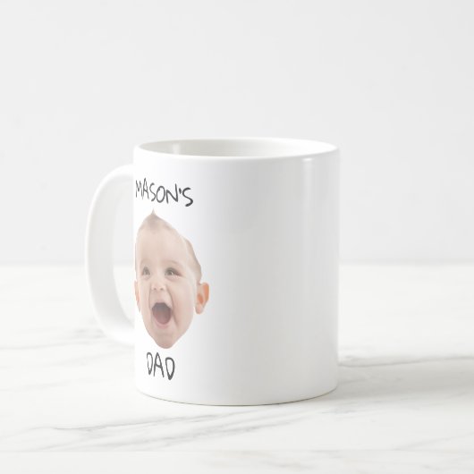 ベビーカスタム顔フォトコーヒーマグ、母の日Ba コーヒーマグカップ (正面左)