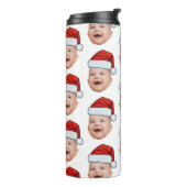 ベビーカスタム顔フォトサンタハットクリスマス タンブラー (回転左)