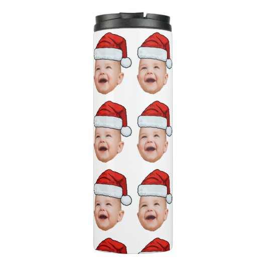ベビーカスタム顔フォトサンタハットクリスマス タンブラー (裏面)