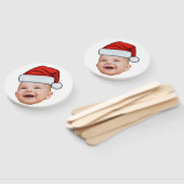 ベビーカスタム顔フォトサンタハットクリスマス ハンドファン (組立なし)