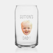 ベビーカスタム顔フォトママパパB-day パーソナライズされた ガラス缶 (正面)