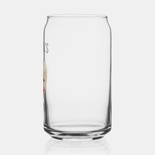 ベビーカスタム顔フォトママパパB-day パーソナライズされた ガラス缶 (左)