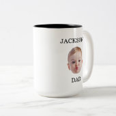 ベビーカスタム顔マグカップ、チャイルドフォトのパーソナライズ ツートーンマグカップ (正面右)