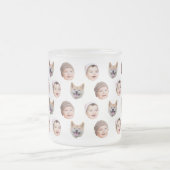 ベビーカスタム顔マググ、カスタム家族3枚の写真マググ フロストグラスマグカップ (中央)