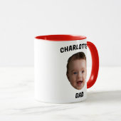 ベビーカスタム顔マグ、カスタムニューダッドマグ マグカップ (正面右)